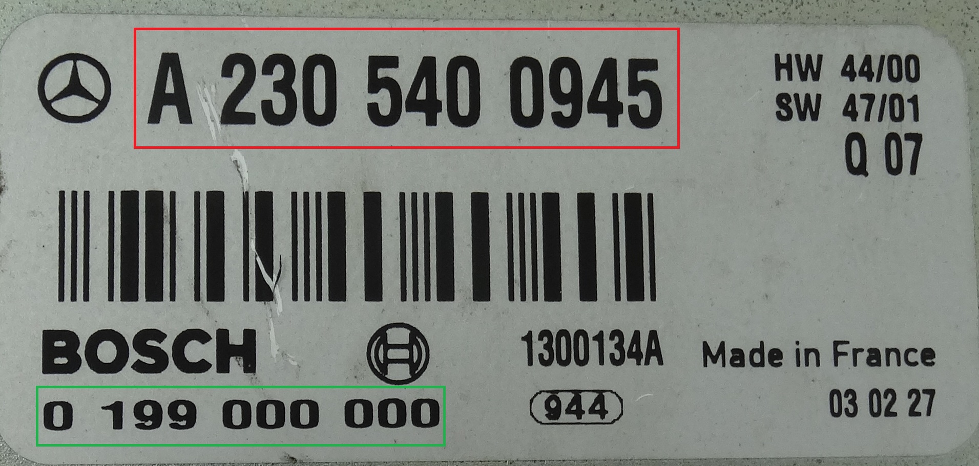 Mercedes - SL-Klasse R230 vanaf 2001 Diverse-modules reparatie