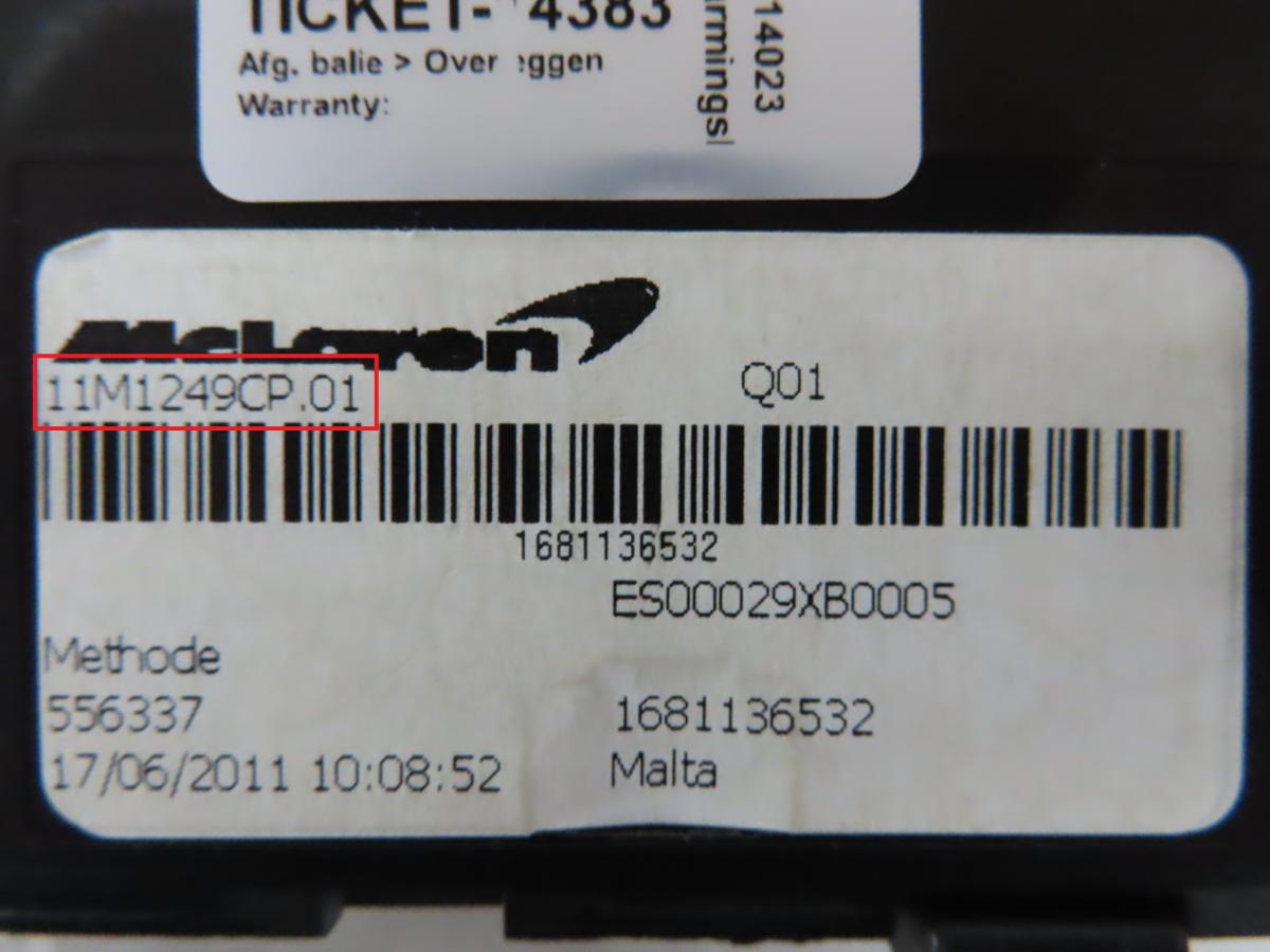McClaren - MP4-12C Vanaf 2011 Kachelbedieningspaneel reparatie