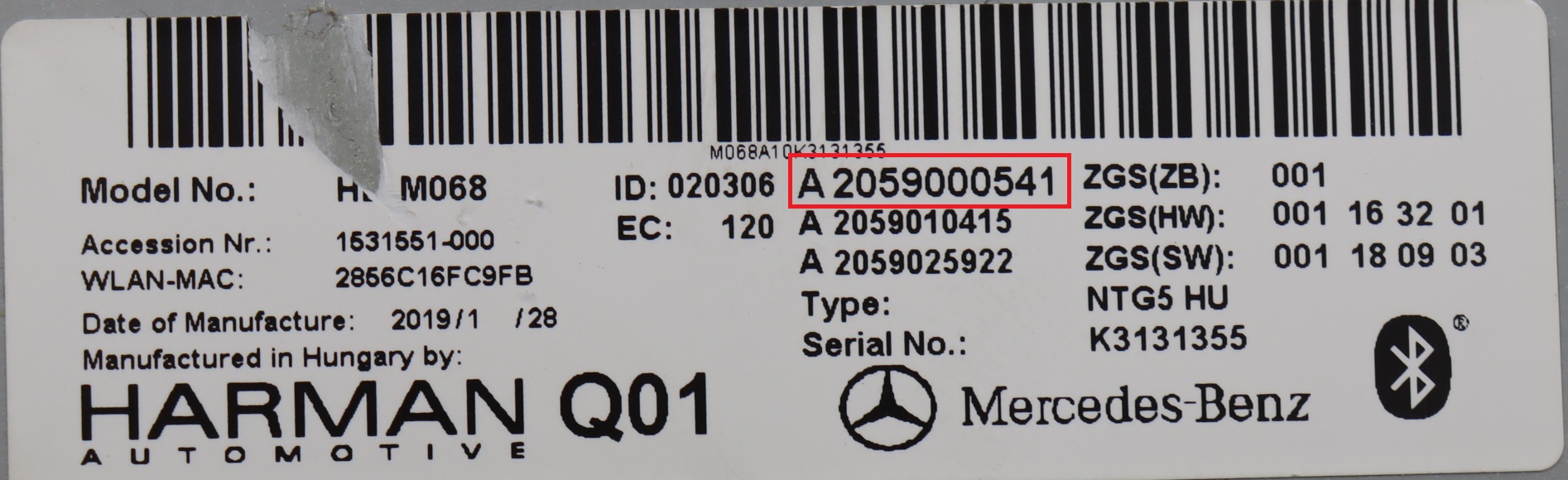 Mercedes - GLC X253/C253 vanaf 2016 Navigatiemodule reparatie